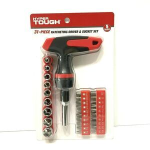 Hyper Tough Tools 31 Piece Ratcheting Driver & Socket Set New Sealed